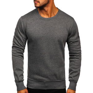 Sudadera gruesa para hombre al por mayor con etiqueta personalizada cuello redondo estilo casual ideal para ropa promocional - Product Image 1