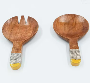 Cuillère de service en bois naturel avec polissage lisse Cuillère de service ergonomique en bois pour les tâches quotidiennes de la cuisine - Product Image 2