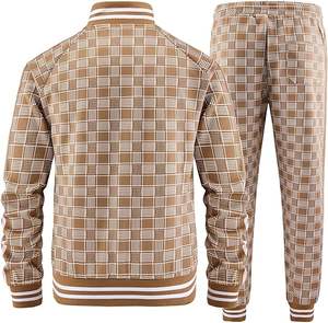 Nueva Llegada, Ropa Deportiva Personalizada al por Mayor, Chándales Deportivos de Felpa Técnica a Cuadros para Gimnasio y Entrenamiento para Hombre - Product Image 3