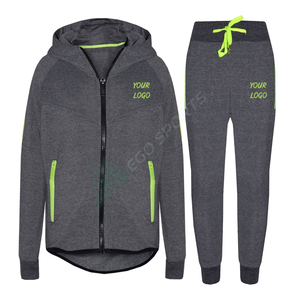 Sudadera con capucha y pantalones personalizados para correr, chándal de alta calidad 2022 para hombre, chándal deportivo de algodón para correr - Product Image 4