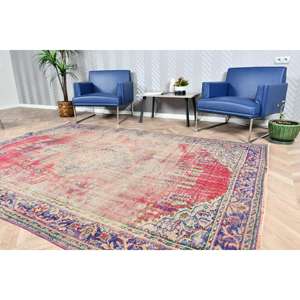 Alfombra Turca 6.3x8.8 pies (192x268 cm), Alfombra Vintage con Plantas y Árboles Rojos - Product Image 3