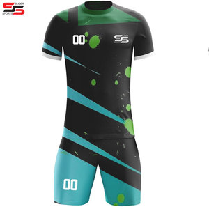 Ensembles d'uniformes de football personnalisés OEM en gros, imprimés par transfert thermique, couleur personnalisée, unisexe, été, imperméables, séchage rapide - Product Image 3
