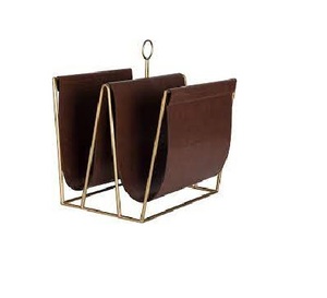 Vente en gros de porte-revues en cuir et en métal grillagé Organisateur de bureau pour hôtel et restaurant au meilleur prix - Product Image 4