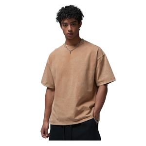 Camiseta de lavado ácido Hip Hop para hombre, camiseta Vintage de peso pesado, camiseta de lavado ácido en blanco de gran tamaño para hombre - Product Image 2