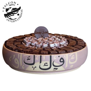 Plato de moneda árabe de Color personalizado, nuevo producto de lujo más vendido, cuenco martillado de Metal pulido para servir chocolate de forma segura - Product Image 6