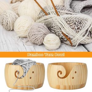 2 Pcs Bol en fil pour crochet-6x3 pouces Bols à tricoter pour fil-Bol en bois pour crochet pour bricolage Accessoires de crochet pour tricot - Product Image 3