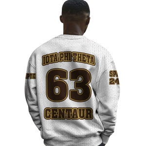 Iota Phi Theta 1963 fraternité pull Chenille tricot grec lettre pull acrylique grec vêtements hiver mode - Product Image 5