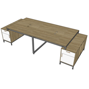 Mesa de Diseño Tradicional Minimalista con 4 Patas, Gabinete de Madera de Caucho, Sistema RECTANG, Patas de Ensamblaje HBRT033 para Muebles de Oficina - Product Image 5