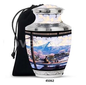 Blue Sparrow Grande urne funéraire adulte de crémation Urne funéraire pour cendres humaines avec sac de velours gratuit - Product Image 4