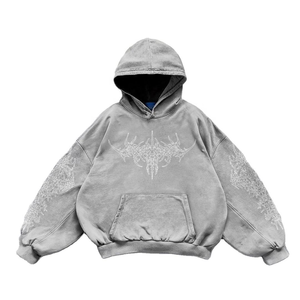 Sudadera Unisex de Invierno, Estilo Vintage, Lavado Ácido, Corte Cuadrado, Personalizada, 100% Algodón Ecológico, Sudadera Informal, Estilo Urbano, META WEAR - Product Image 1