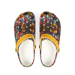 Scarpe in Schiuma Multicolore Urban Graffiti con Punta Chiusa e Soletta Integrata - Product Image 1