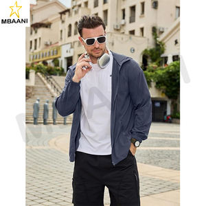 Veste coupe-vent pour homme, col montant, légère, veste de sport, coupe-vent 1/4, col montant pour le golf, avec poches - Product Image 2