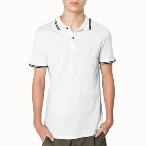 Polo de hombre gris logotipo personalizado streetwear moda de negocios bordado botón abajo de punto que absorbe la humedad Polo camiseta - Product Image 2