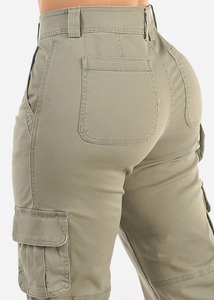 Pantalones Cargo Ligeros de Verano para Mujer, Pantalones Deportivos Casuales para Viajes al Aire Libre, con Bolsillos con Botones en la Cintura, Proveedor de BD - Product Image 3
