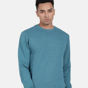 Sweat-shirt en polaire thermique d'hiver pour hommes 100% coton Long Durable Drop Shoulder Custom Full Sleeves Crewneck - Product Image 1