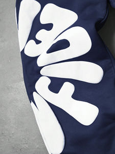 ชุดเซ็ตเสื้อฮู้ดแขนยาวพิมพ์ลายตัวอักษรและกางเกงขายาวเอวยางยืดสำหรับผู้ชาย ชุดวอร์มผู้ชาย ชุดจ็อกเกอร์ผู้ชาย - Product Image 3