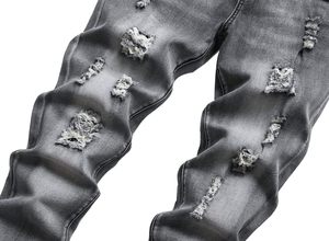 กางเกงยีนส์ขาตรงปักลายสำหรับผู้ชายขาตรงเข้ารูประบายอากาศได้ดีมีกระดุมกันน้ำสำหรับตกแต่ง - Product Image 3