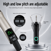 Ensemble de microphones dynamiques sans fil portatifs, système numérique FM à 2 canaux, faible latence, anti-interférences, pour amplificateur de haut-parleur PA