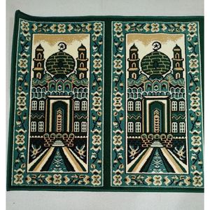 Rollo de Alfombra de pared a pared para habitación de hotel de diseño personalizado, algodón acrílico de polipropileno para cobertura de suelo de oración, estilo de mezquita Islámica - Product Image 1