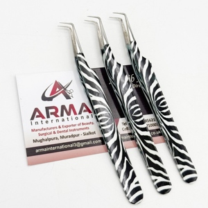 Pinzas de extensión de pestañas con aislamiento de 90 grados, recubiertas de papel, pinzas de extensión de pestañas probadas a mano sostenibles con logotipo personalizado - Product Image 1