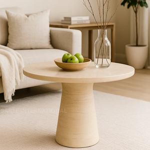 Table basse en travertin naturel, best-seller, fabrication artisanale, luxe moderne, mobilier de salon haut de gamme, vente en gros, écologique pour - Product Image 1