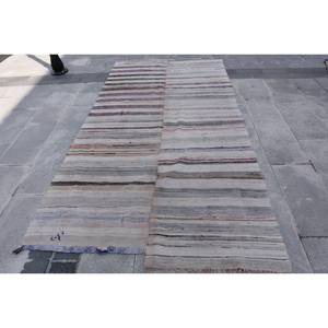 Alfombra de lana turca rústica Beige de 5x9 pies, área grande, de 4 pies tejido plano, respaldo de látex, alfombra Rectangular de altura para pasillo y habitación - Product Image 1