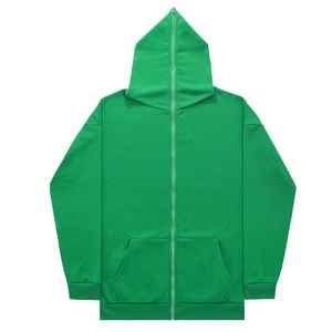 Vente en gros Sweat à capuche long zippé pour hommes Veste à capuche décontractée à fermeture éclair complète Streetwear Sweat-shirt avec poches Logo personnalisé OEM - Product Image 4