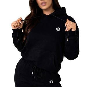 Wholesale Unisex Oversized <b>Black</b>-Pullover <b>Hoodies</b> Women Custom Cotton Fleece Pullover Private Label Streetwear Wholesale USA - Product Image 1