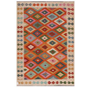 Tapis Kilim d'Afghanistan Maimana 250 X174 cm Pièce d'art décorative pour la maison - Product Image 1