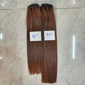 Paquetes de cabello Remy vietnamita virgen súper doble recto de hueso de color natural con cierre - Product Image 2