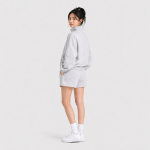 Womens Half Zip Pullover Sweatshirt <b>Mock</b> <b>Neck</b> Long Sleeve Fleece Loungewear <b>Top</b> - Product Image 3