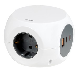 Base multi-socket Combiball con 3 prese + USB e 2 USB-C (Simon BM516307) - Product Image 2