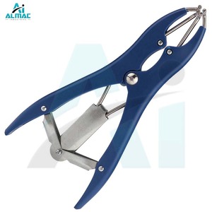 Elastrator veterinario ALMAC, herramienta duradera de acero inoxidable para castración y acoplamiento de animales, diseñada para uso agrícola y veterinario - Product Image 1