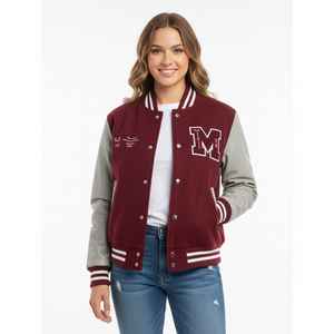 Commande en gros veste universitaire en laine haute densité manches en cuir véritable manteau de style baseball réversible personnalisé fournisseur d'équipe - Product Image 6