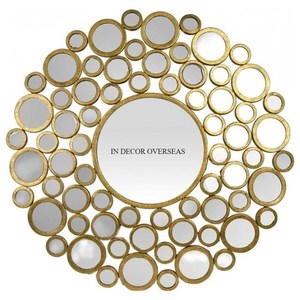 Espejo colgante de pared enmarcado de diseñador de cuerda de forma redonda para suministros de decoración de baño de hogar y Hotel de fabricante indio - Product Image 3