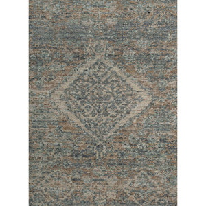 Viscaya Ivory Hand Knotted Wool <b>Rugs</b> Geometric Tabriz Style for Teen Living Room or Bedroom 10mm <b>Thickness</b>-EA-1533 - Product Image 3
