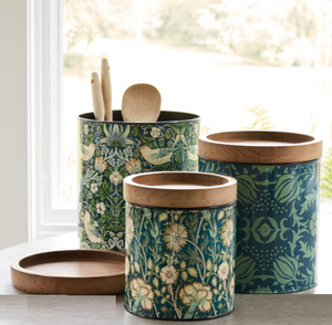 สติกเกอร์ตกแต่งภาชนะเก็บอาหารแห้งไม้ธรรมชาติ ลายดอกไม้ ราคาดีที่สุด กระปุกไม้ทำมือพร้อมฝาปิด สำหรับใส่เครื่องเทศและธัญพืช - Product Image 1