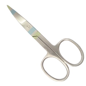 Ciseaux à cuticules professionnels et ciseaux de manucure à lame en acier inoxydable, manche en céramique, pour droitiers, durables - Source chirurgicale - Product Image 1