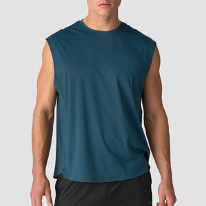 Camisetas sin mangas del fabricante OEM de Pakistán 100% algodón para ropa de calle Fitness Estilo de vida desgaste tela suave - Product Image 5
