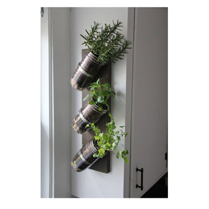 Pots de fleurs galvanisés Cintres muraux en métal Jardinière de plantes avec cintre en corde Jardinières suspendues pour l'intérieur et l'extérieur - Product Image 4