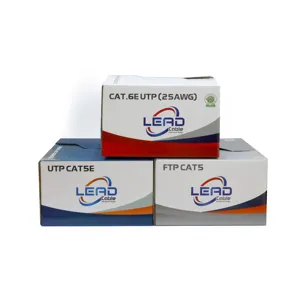 ราคาขายส่งสายเคเบิลเครือข่ายอีเธอร์เน็ต CAT6 UTP 4คู่8แกนทองแดง25AWG ที่มีคุณภาพสูงสายอีเธอร์เน็ต UTP CAT 6