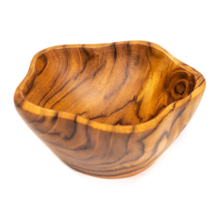 Venta al por mayor llamativo de alta calidad precio barato estilo moderno forma única cuenco de madera para la decoración del hogar rezar hecho en Vietnam - Product Image 5