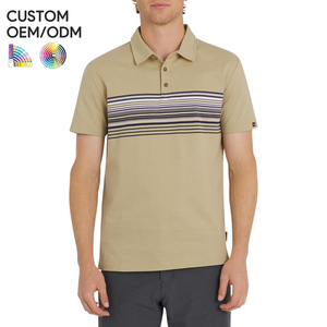 Camiseta de Manga Corta para Hombre, Corte Regular, Algodón Jersey Suave y Transpirable, Decoración con Botones, Personalizable OEM ODM Marca Privada - Product Image 1