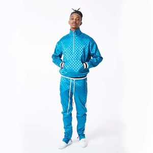 Chándales de estilo hip hop cortavientos personalizados para hombre, chándal de hip hop de algodón orgánico, chándal bordado personalizado - Product Image 4