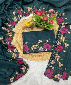 MODERNE MANIPURI FIL DE SOIE BORDERIES DE TRAVAIL SAREE BLOUSE NON COUCHÉE FÊTE DE MARIAGE TOUTES SAISONS PORTER PRIX DE GROS VÊTEMENT ETHNIQUE - Product Image 5