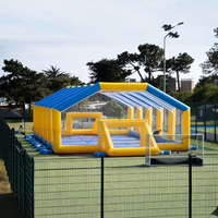 Terrain de football de sport en PVC arène de sport gonflable terrain de football tube d'air géant gonflable terrain structure de cadre étanche à l'air