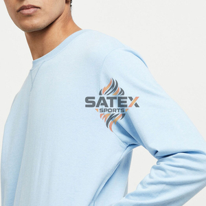 เสื้อสเวตเชิ้ตคอกลมผ้าฟลีซคุณภาพสูงสำหรับฤดูหนาว แบบยูนิเซ็กซ์ เป็นมิตรกับสิ่งแวดล้อม ปักโลโก้ตามสั่ง ระบายอากาศได้ดี ผลิตจากผ้าฝ้าย 100% - Product Image 4
