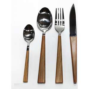 Couverts en acier et en bois éco-conscients de haute qualité conçus pour ceux qui privilégient la durabilité et le style - Product Image 6