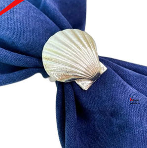 Servilletero de metal dorado y plateado con diseño de flores increíbles para hotel - Product Image 4