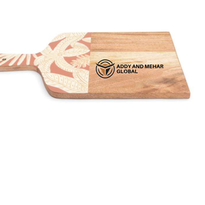 Planche à fromage décorative en bois avec émail floral vert, planche à découper artisanale - Product Image 2